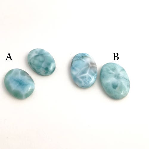 2 Pcs Larimar Cabochon, Loose Gemstone, shops Blue Larimar, Wire Wrapping Supplies, Gemstone Cabochons, Jewelry Supplies, DIY Jewelry