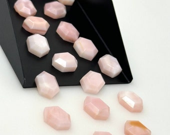 10 stuks / 11 stuks natuurlijke roze opaal Rosecut cabochons, losse edelstenen, roze opaal Rose Cuts, ringstenen, 9x6mm - 10x7mm
