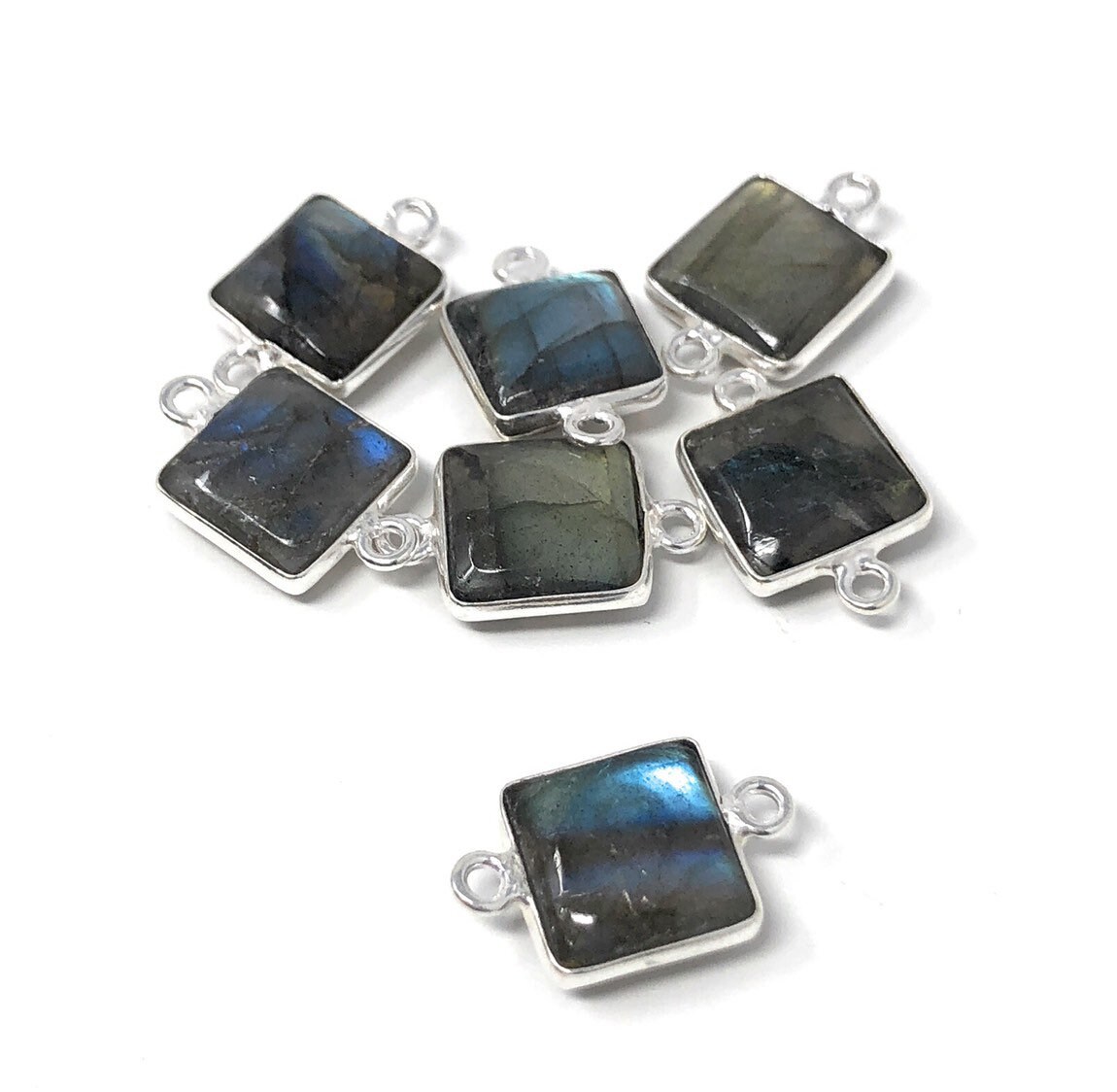 Dropship 6 Pcs Labradorite Gemstone Connector; Sterling Silver Connectors;  Wholesale Jewelry Findings For Jewelry Making; Jewelry Supplies; 22x11mm to  Sell Online at a Lower Price