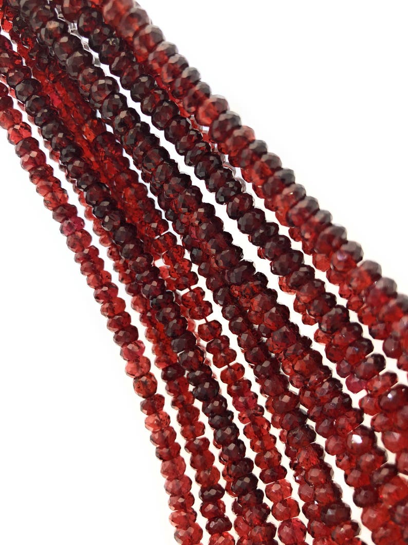 Natural Garnet Gemstone Beads, Genuine Mozambique Garnet Beads, Jewelry Supplies for Jewelry Making, Wholesale Beads, Bulk Beads, 5mm-5.5mm image 5