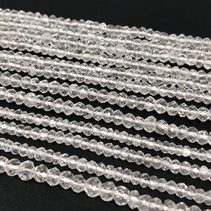 Crystal Quartz Beads, Gemstone Beads, Wholesale Beads, Bulk Beads, Jewelry Making Supplies, AAA+ Quality, 13&quot; Strand