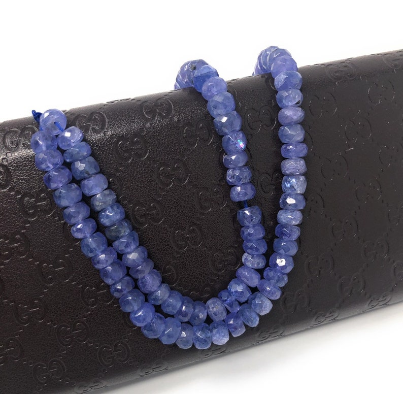 6-7mm Natural Tanzanite Gemstone Beads Wholesale Jewelry Supplies for Jewelry Making Bulk Gemstone Beads