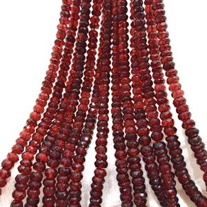 Natural Garnet Gemstone Beads, Genuine Mozambique Garnet Beads, Jewelry Supplies for Jewelry Making, Wholesale Beads, Bulk Beads, 5mm-5.5mm image 7