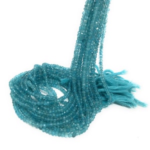 Natural Apatite Gemstone Beads, Genuine Gemstone Wholesale Jewelry Supplies for Jewelry Making, 3.5-4mm, 13&quot; Strand