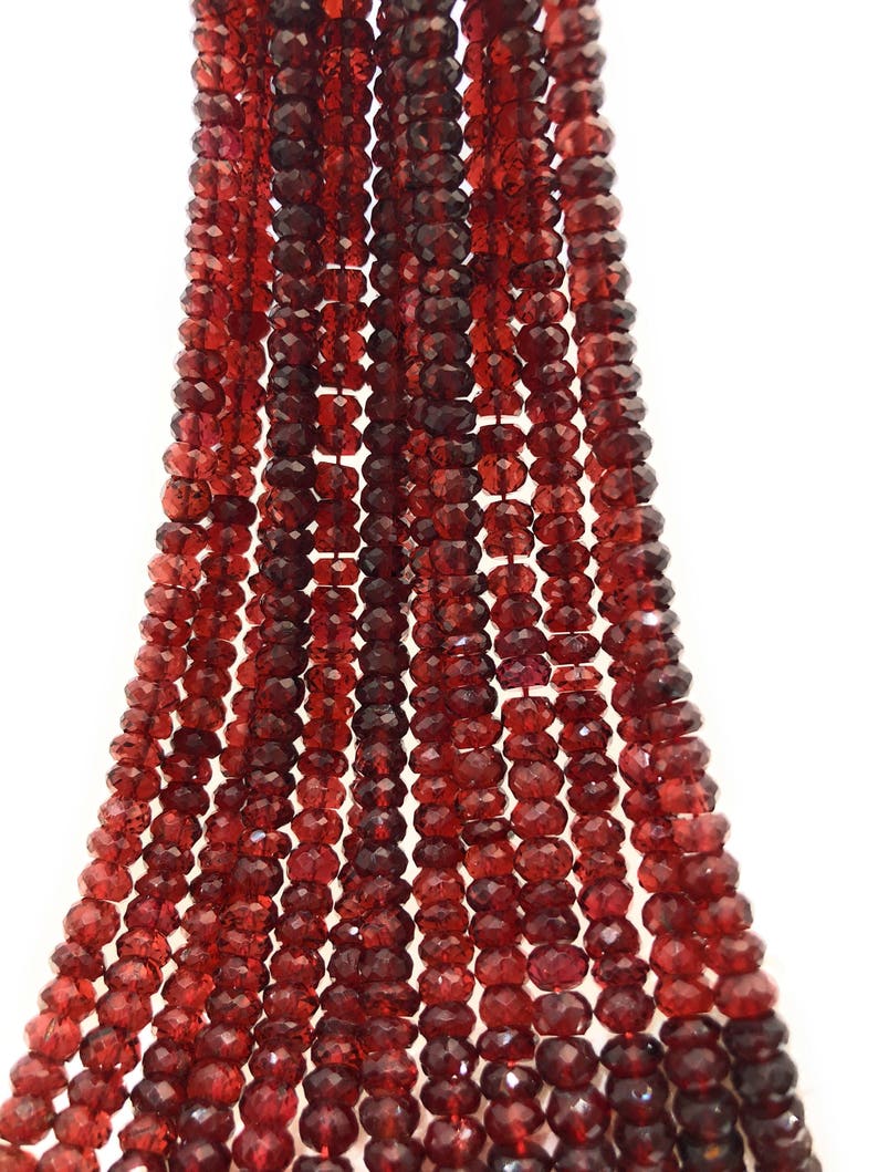 Natural Garnet Gemstone Beads, Genuine Mozambique Garnet Beads, Jewelry Supplies for Jewelry Making, Wholesale Beads, Bulk Beads, 5mm-5.5mm image 6