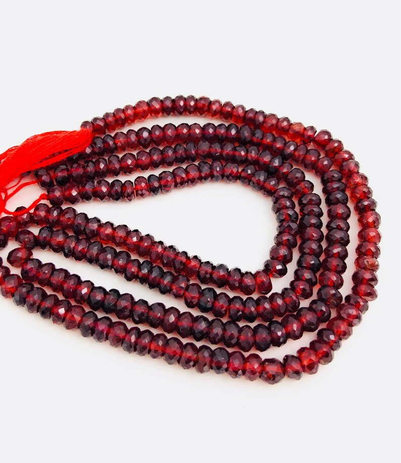 Natural Garnet Gemstone Beads, Genuine Mozambique Garnet Beads, Jewelry Supplies for Jewelry Making, Wholesale Beads, Bulk Beads, 5mm-5.5mm image 4