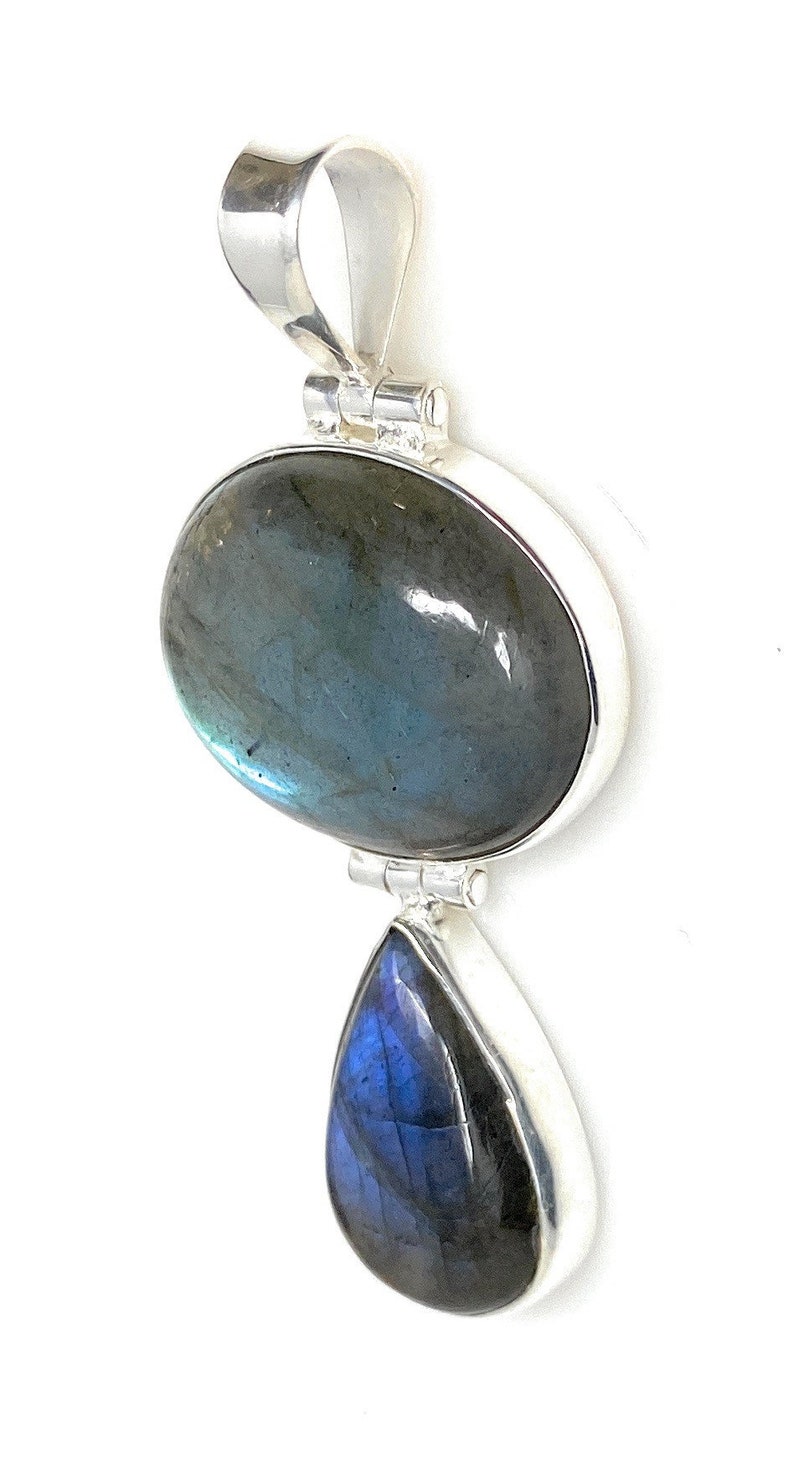 Choice of 8 Labradorite Hinged Sterling Silver free US ship