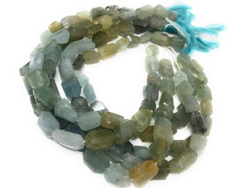 Aquamarine Beads, Aquamarine, Beading Supplies, Jewelry Making, Wholesale Beads, Bulk Beads, Natural Beads, Nugget Beads, 11.5" Strand