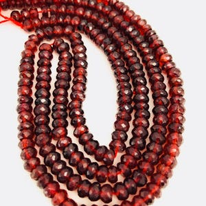 Natural Garnet Gemstone Beads, Genuine Mozambique Garnet Beads, Jewelry Supplies for Jewelry Making, Wholesale Beads, Bulk Beads, 5mm-5.5mm image 2