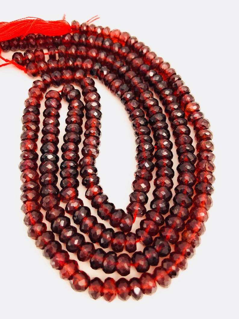 Natural Garnet Gemstone Beads, Genuine Mozambique Garnet Beads, Jewelry Supplies for Jewelry Making, Wholesale Beads, Bulk Beads, 5mm-5.5mm image 2