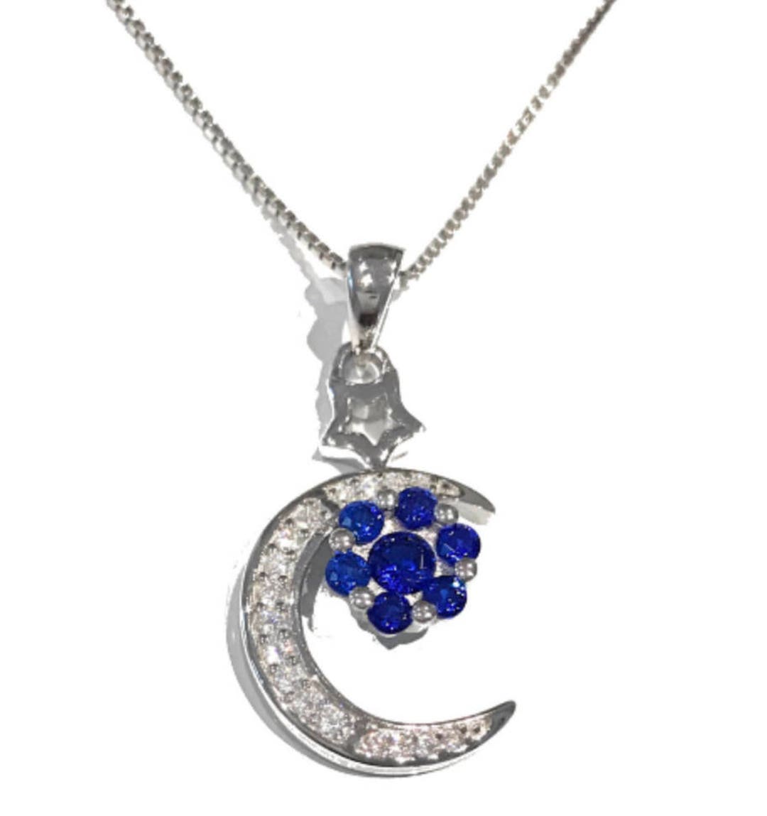 Sterling Silver Moon Crescent Necklace, Dainty Necklace for Women ...