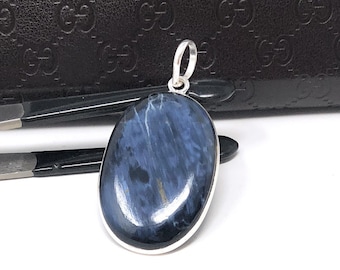 Natural Sterling Silver Pietersite Pendant, Genuine Gemstone Pendant, Tiger's Eye Jewelry, Wholesale Pendant for DIY Jewelry Making