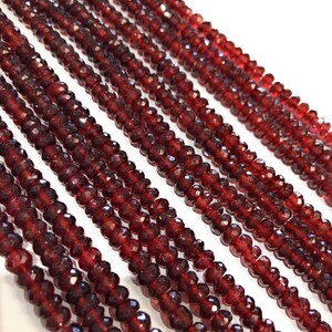 Natural Garnet Gemstone Beads, Genuine Mozambique Garnet Beads, Jewelry Supplies for Jewelry Making, Wholesale Beads, Bulk Beads, 5mm-5.5mm image 8