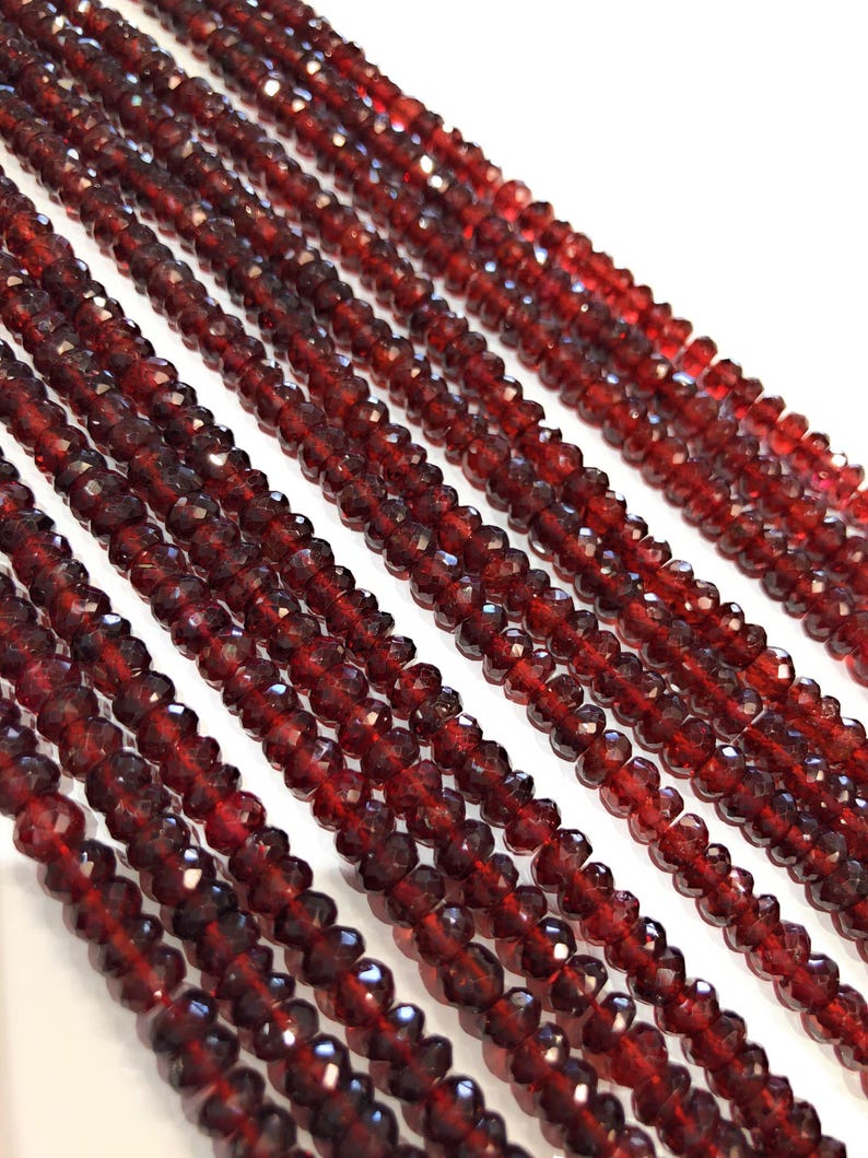 Natural Garnet Gemstone Beads, Genuine Mozambique Garnet Beads, Jewelry Supplies for Jewelry Making, Wholesale Beads, Bulk Beads, 5mm-5.5mm image 8