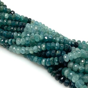 4.5- 7mm Rare Grandidierite Gemstone Beads, Faceted Grandidierite Beads for Jewelry Making, Wholesale Bulk Beads