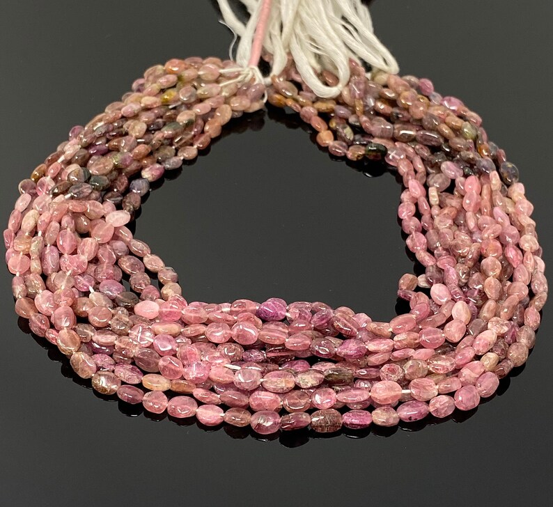 Wholesale Bulk Beads 13.5 Strand Jewelry Supplies for Jewelry Making Pink Tourmaline Beads Smooth Shaded Tourmaline Gemstone Beads