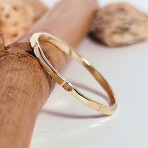 Baby Bamboo Ring, Solid 10k/14k Gold Bamboo Ring, Handmade Gold Rings, Simple Gold Rings, Delicate Gold Bands, Gold Thumb Rings, Best Gift Bild 1