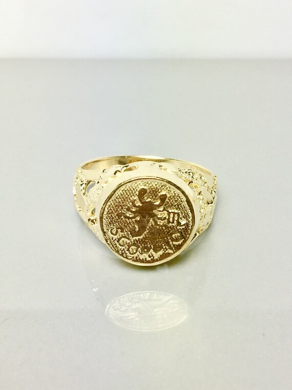 Astronomical sign gold ring / Zodiac sign gold rin