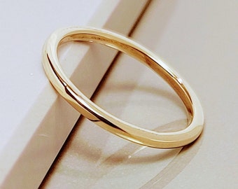 1.5mm 14K/10K Real Solid Gold Rings, Stacking Rings, Wedding Band, Thumb Rings, knuckle Rings, Midi Rings, Toe Rings