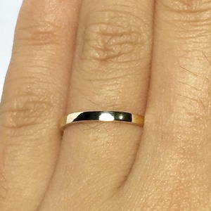 14k/10k Solid Gold Band, 1.5mm Plain Gold Band,  Stack Ring, Gold Minimalist Ring, Gold Thumb Rings, 14k Gold Pinky Ring, Gold Midi Ring