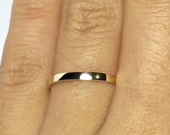 14k/10k Solid Gold Band, 1.5mm Plain Gold Band,  Stack Ring, Gold Minimalist Ring, Gold Thumb Rings, 14k Gold Pinky Ring, Gold Midi Ring