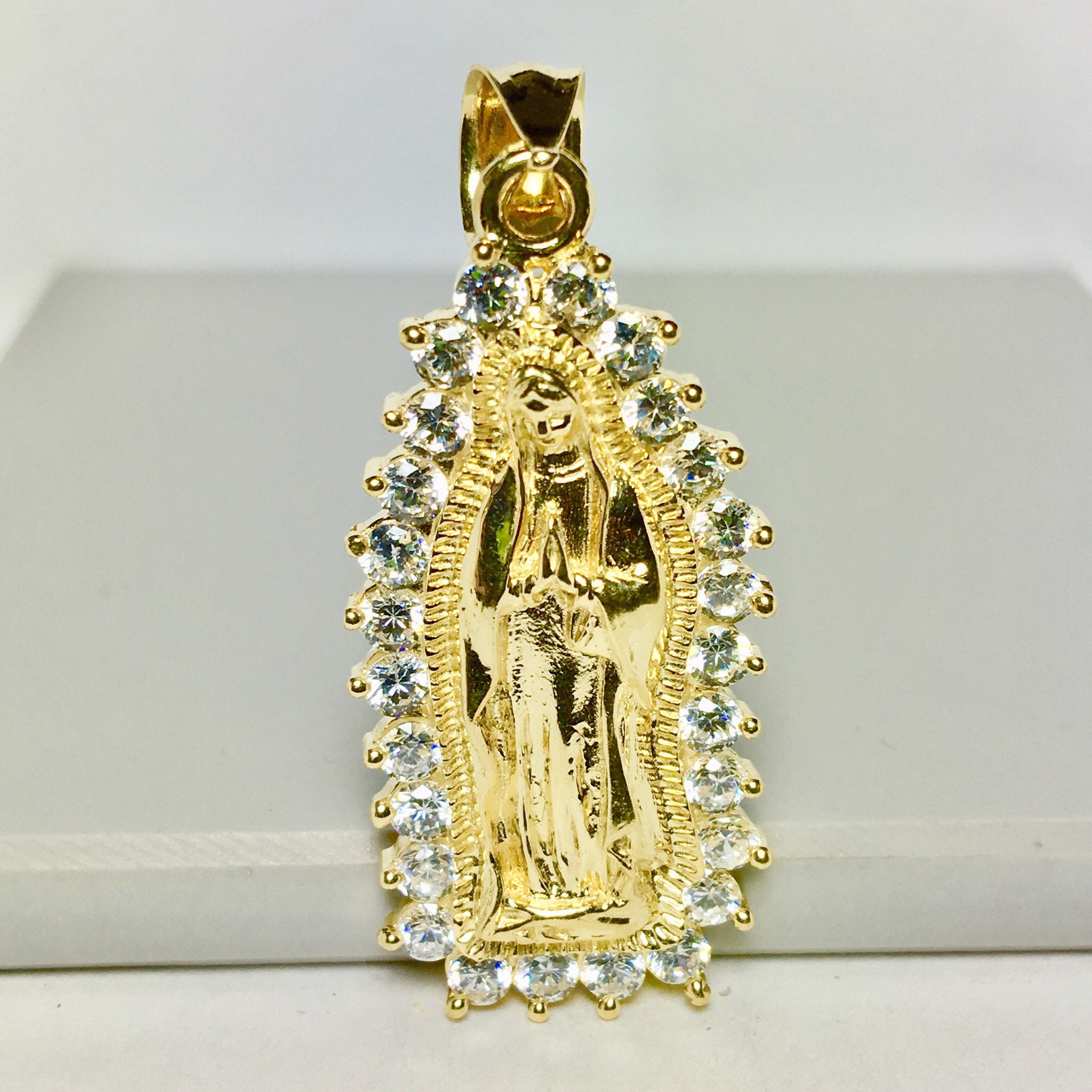 14k Solid Gold Necklace Pendant/ Large 