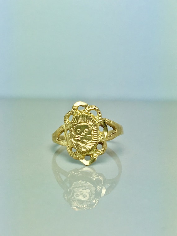 10k Solid Gold Baby Rings - Gold Cat Rings - Gold