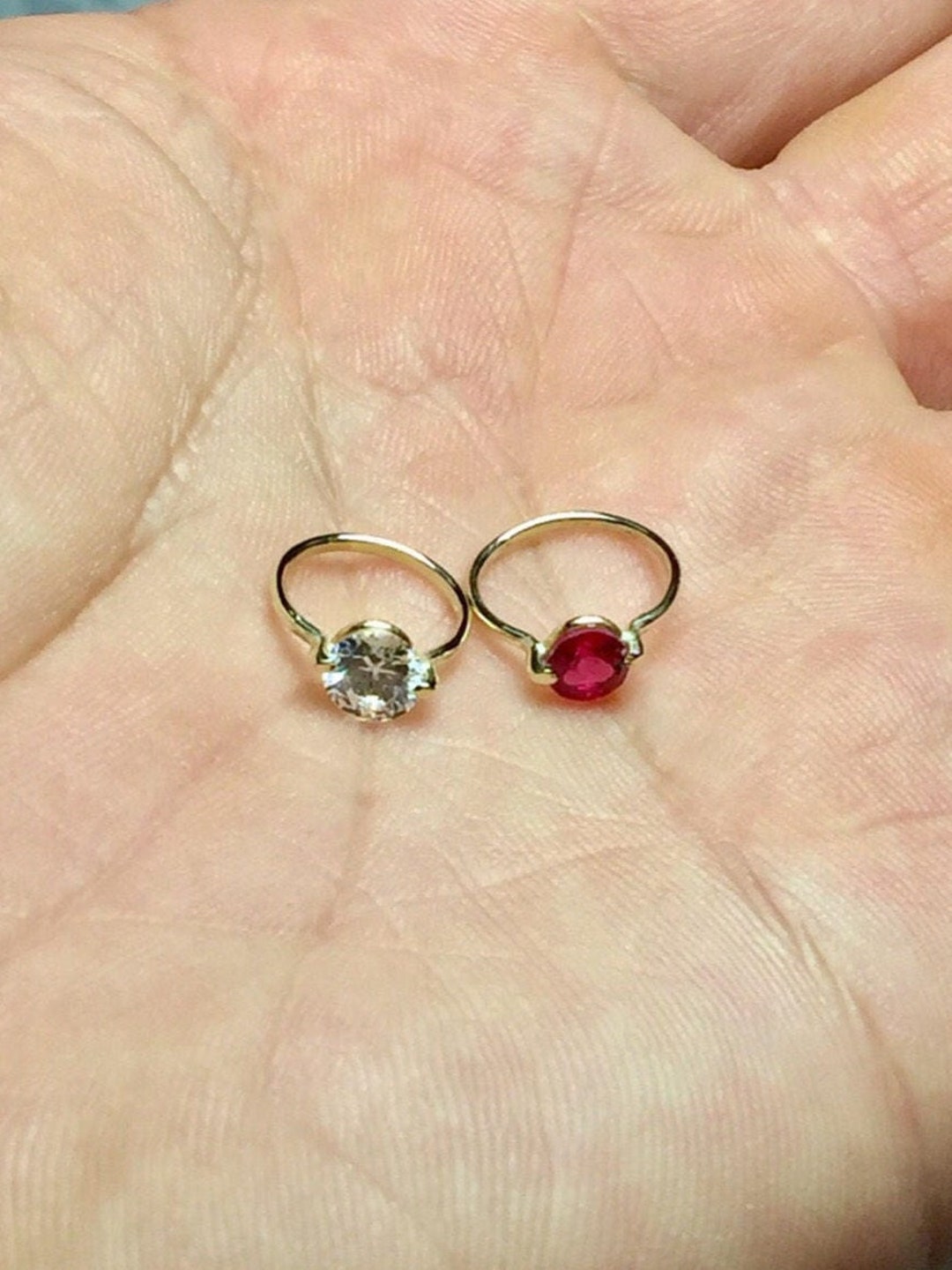 Tiny birthstone cheap ring charms