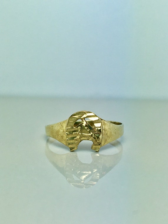 10k Solid Gold Baby Rings - Gold Horse Rings - Gol