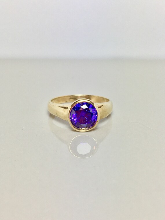 10k Solid Gold Baby Rings - Amethyst Rings - Gold