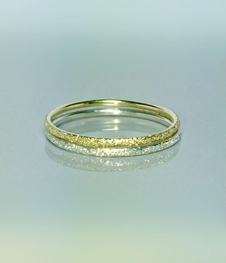 2 Ring Midi Ring Set Knuckle Ring Set Thumb Rings Thin Rings Minimalist Rings SALE 2 Ring Set 14k /& Silver