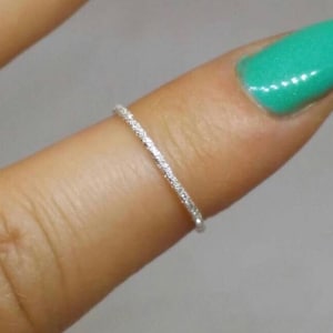 Stardust Band, Eternity Ring, Stacking Ring, Silver Thumb Ring, Silver Pinky Ring, Silver Midi Ring, Minimalist Ring, Silver Ring Sale