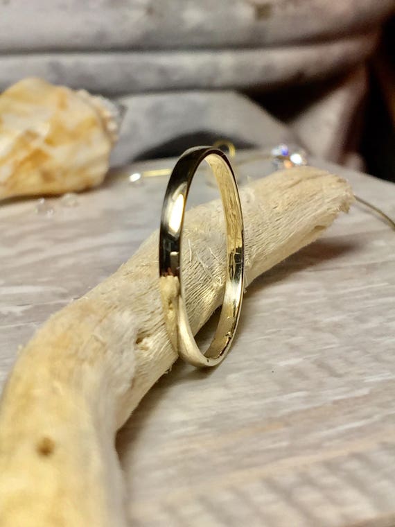 BIG SALE Gold Rings 14k/10k Gold Wedding Band Minimalist | Etsy