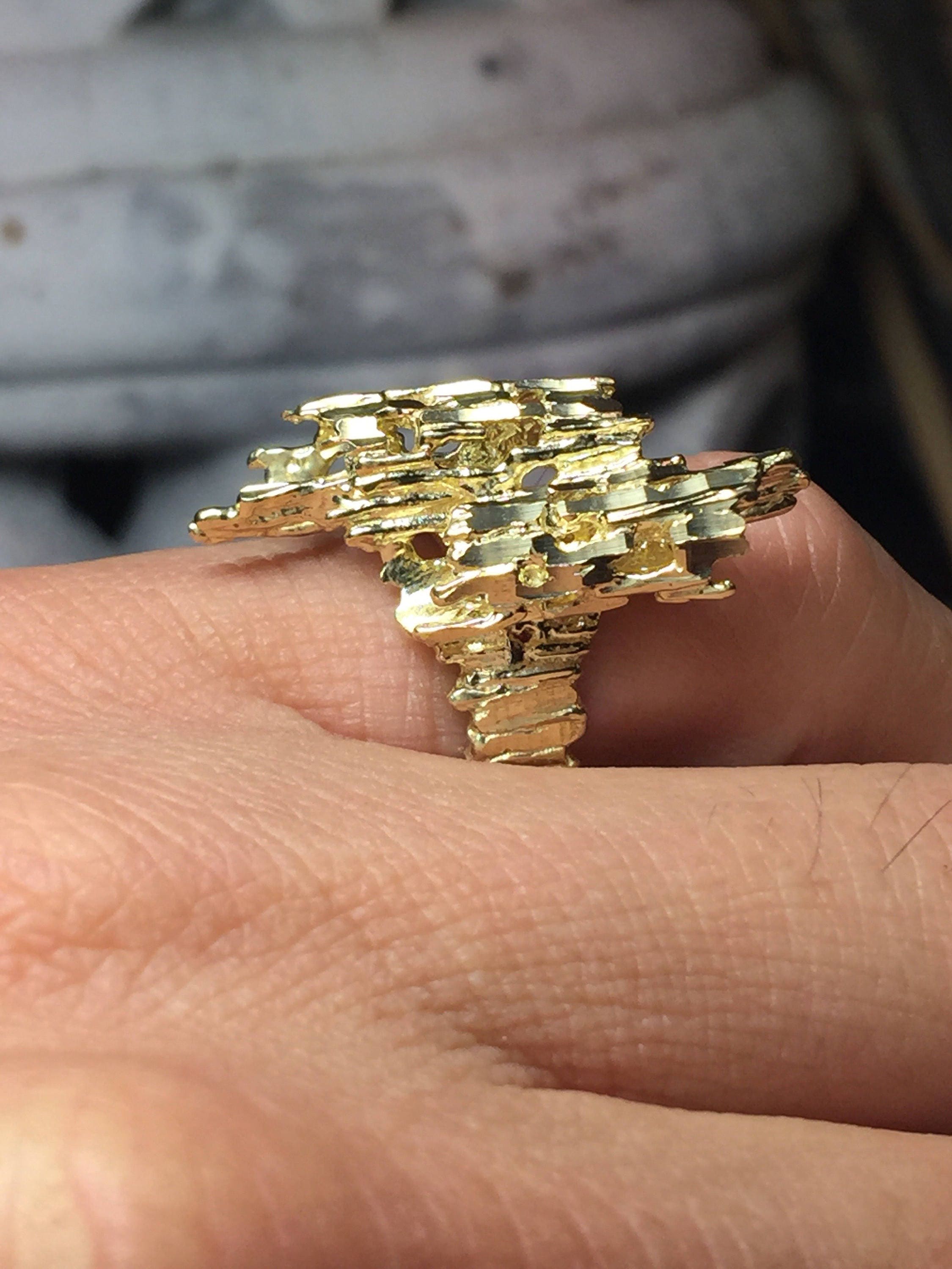 10K gold Nugget Ring - munimoro.gob.pe