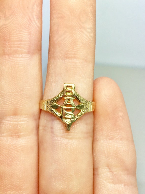 10k Solid Gold Baby Rings - Gold Word Rings - Gold