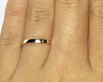 SALE 14k/10k solid gold Ladies Gold rings - stacking rings - gold midi rings - gold pinky ring - Toe ring gold - Ladies Simple Gold Rings