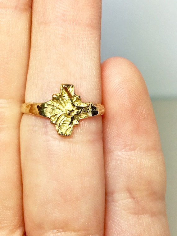 10k Solid Gold Baby Rings - Gold Jesus Rings - Gol