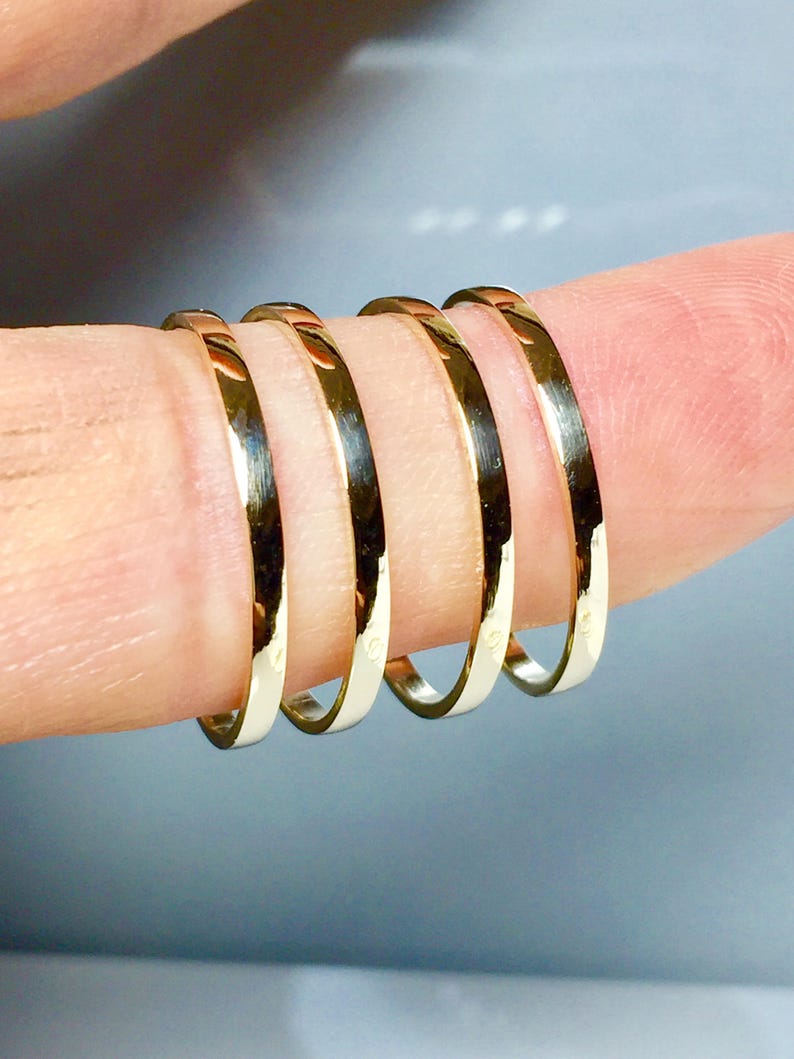 BIG SALE 14k10k Solid Gold Couple Ring Gold rings- Gold Pinky Ring Stacking Gold Rings Simple Gold Ring Girls Gold Rings