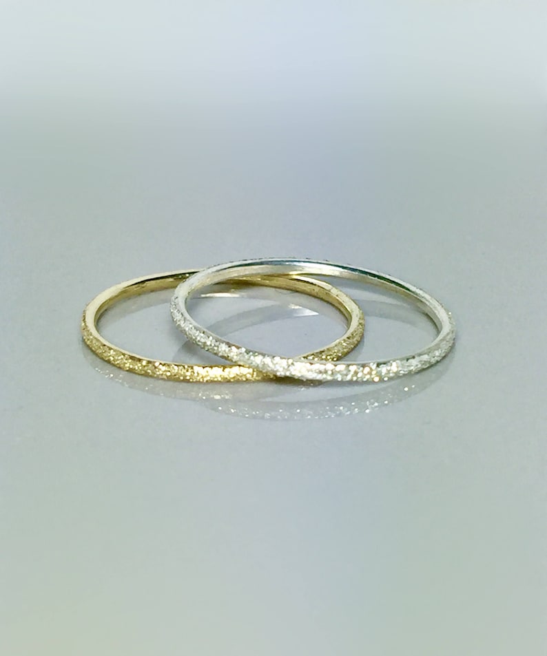 2 Ring Midi Ring Set Knuckle Ring Set Thumb Rings Thin Rings Minimalist Rings SALE 2 Ring Set 14k /& Silver