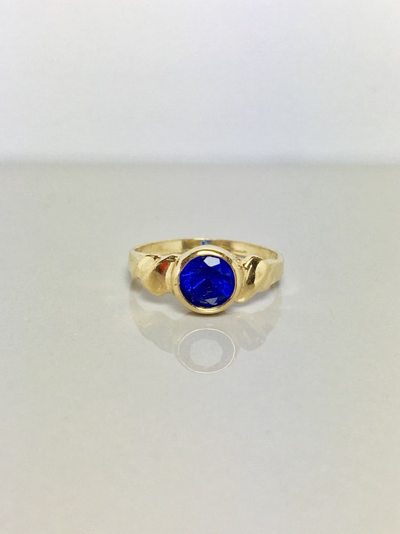 10k Solid Gold Baby Rings - Gold Sapphire Rings -