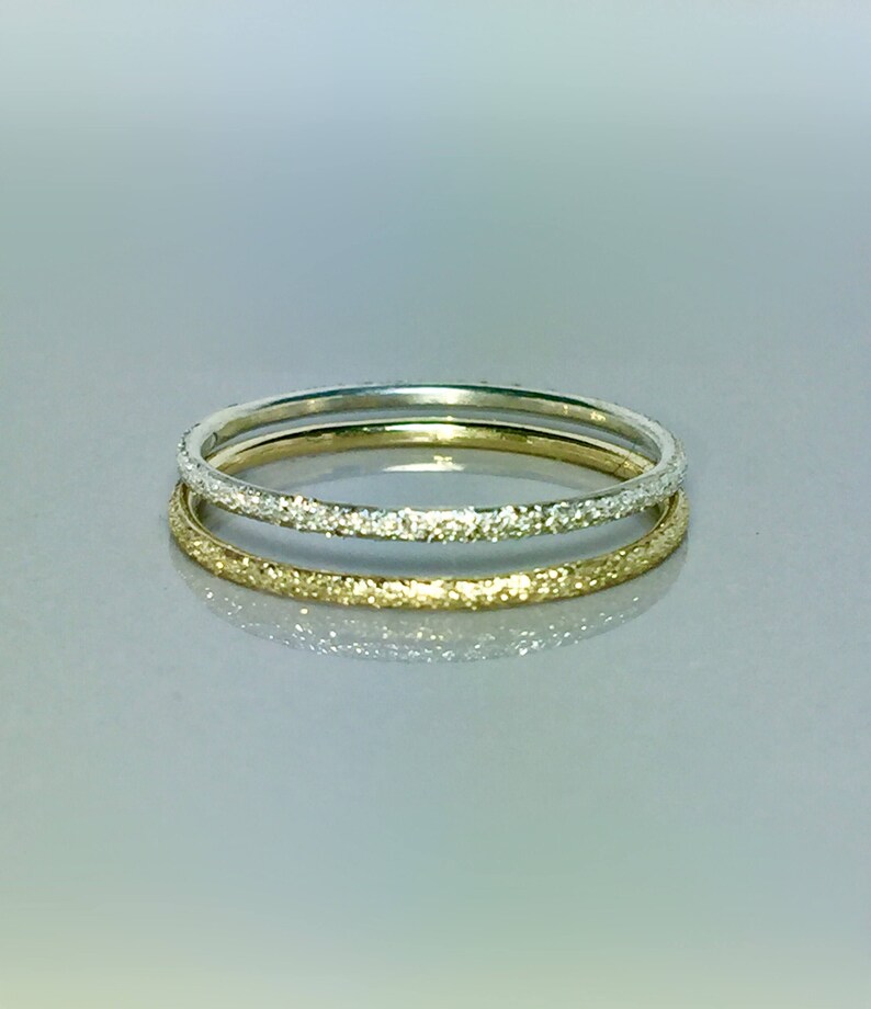 2 Ring Midi Ring Set Knuckle Ring Set Thumb Rings Thin Rings Minimalist Rings SALE 2 Ring Set 14k /& Silver