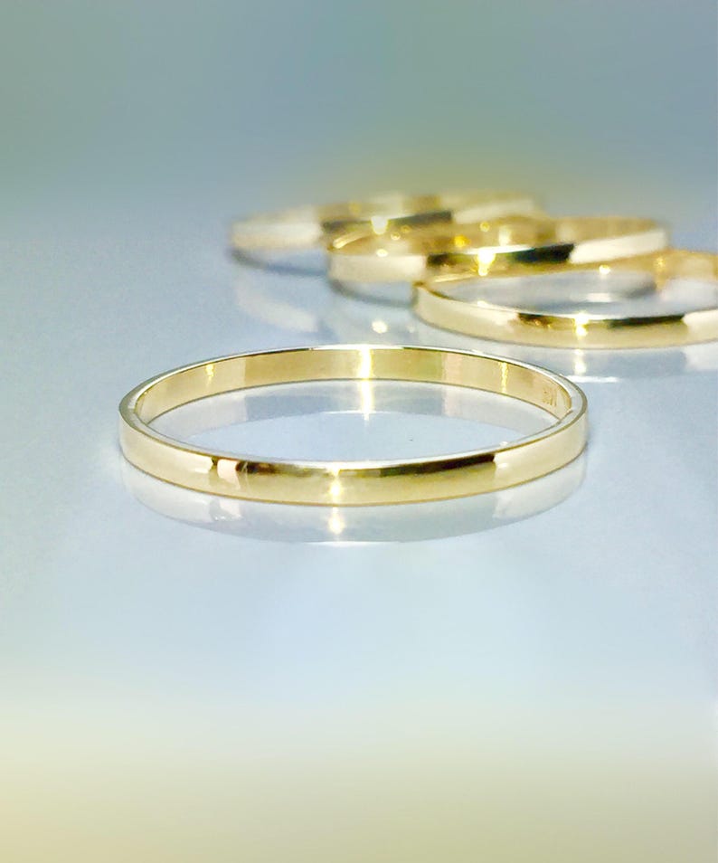 BIG SALE 14k10k Solid Gold Couple Ring Gold rings- Gold Pinky Ring Stacking Gold Rings Simple Gold Ring Girls Gold Rings