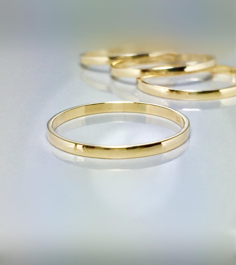BIG SALE 14k10k Solid Gold Couple Ring Gold rings- Gold Pinky Ring Stacking Gold Rings Simple Gold Ring Girls Gold Rings