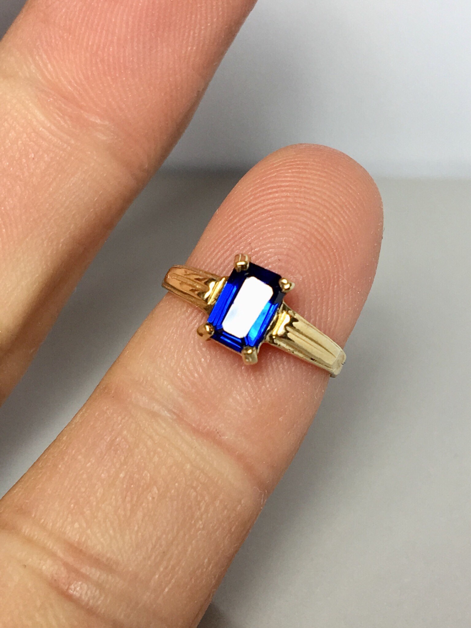 14k Solid gold Baby ring Sapphire Ring Rings for kids Etsy