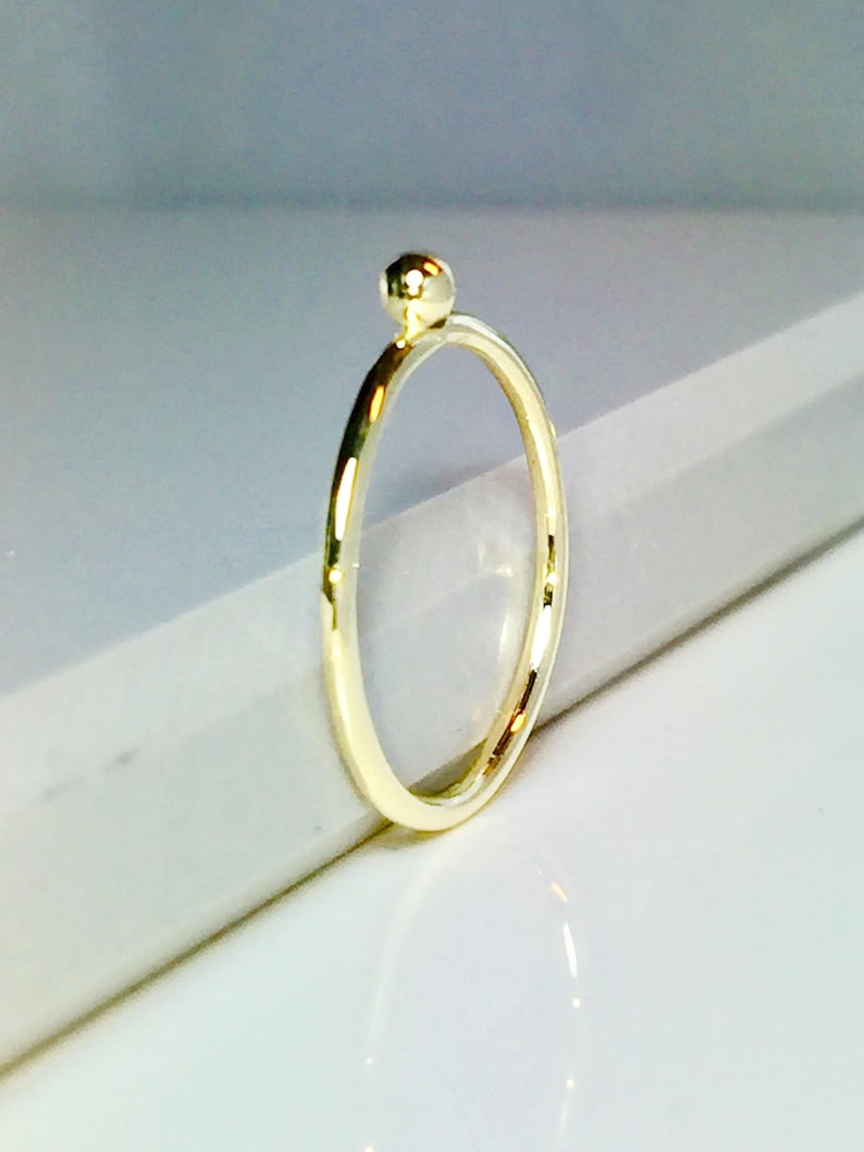 14k 10k Solid Gold Pinky Ring Baby Ring Midi Ring Etsy