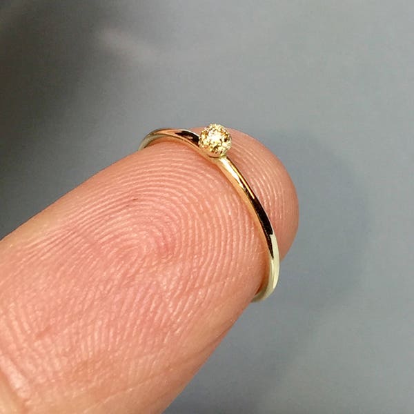 14k 10k Solid Gold Pinky Ring - Baby Ring - Midi Ring - Newborn Ring - Newborn baby ring - Minimalist Ring - Toe Ring - Thumb Ring