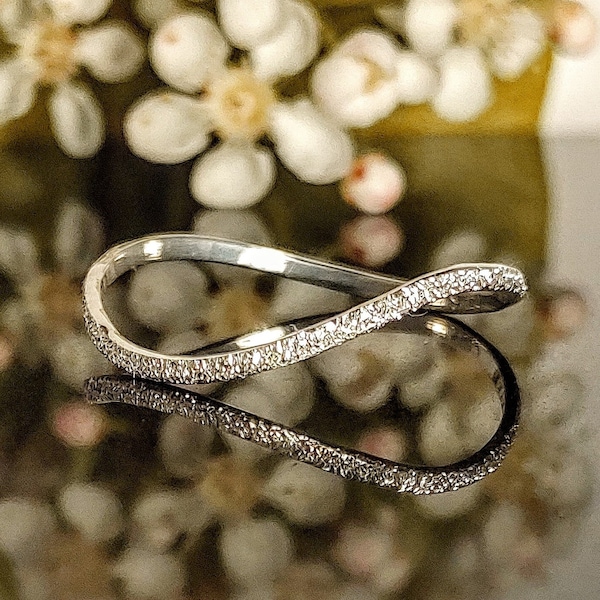 Stardust Thumb Ring - 925 Sterling Silver Midi Ring Gold - Gold Chevron Ring - Gold Wave Ring, Gold Pinky Ring - Toe Ring Gold, Gift For Her