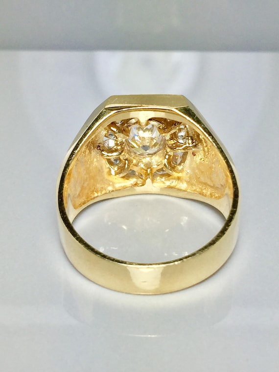 14k solid gold Men's Diamond rings - 14k gold Men's R… - Gem