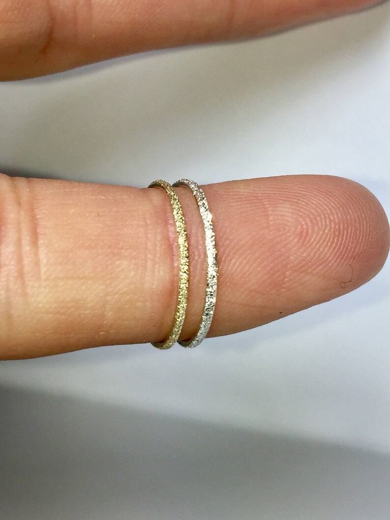 2 Ring Midi Ring Set Knuckle Ring Set Thumb Rings Thin Rings Minimalist Rings SALE 2 Ring Set 14k /& Silver
