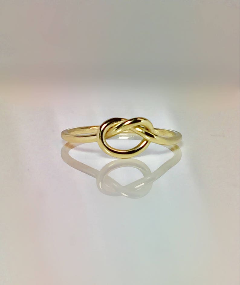 14k 10k Solid Gold Promise Ring Love Knot Ring Gold Knot Etsy